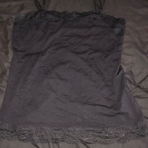 tank top with lace on top and bottom